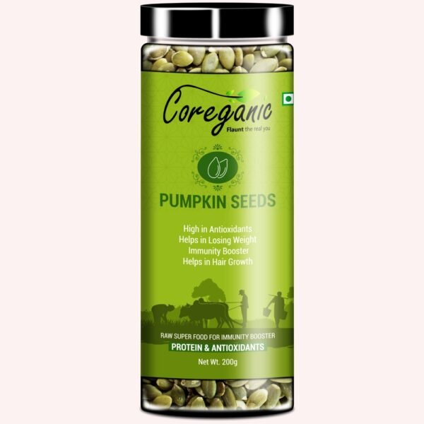 Coreganic Certified Raw Pumpkin Seeds - Protein and Fiber Rich Superfood Pumpkin Seeds