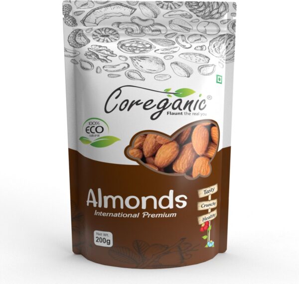 Coreganic 100% Natural Premium California Almonds 200g